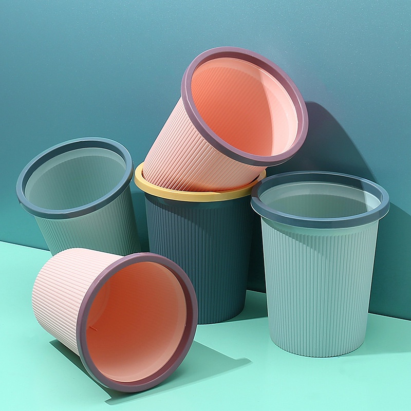 Thùng Rác Nhựa Dạng Nhấn Thiết Kế Đơn Giản Sáng Tạo Cho Phòng Khách / toilet