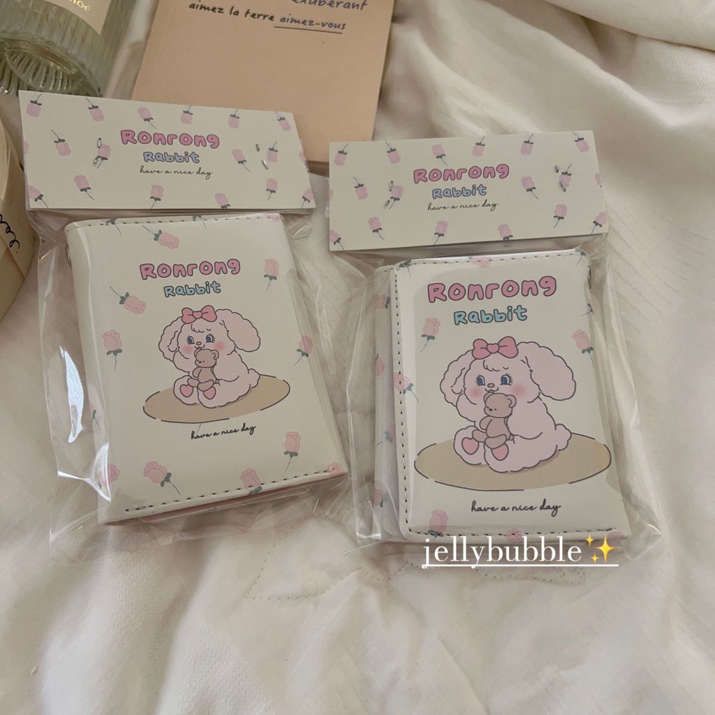 Dễ Thương Ví Ngắn 70% Cotton In Hình Thỏ Đáng Yêu