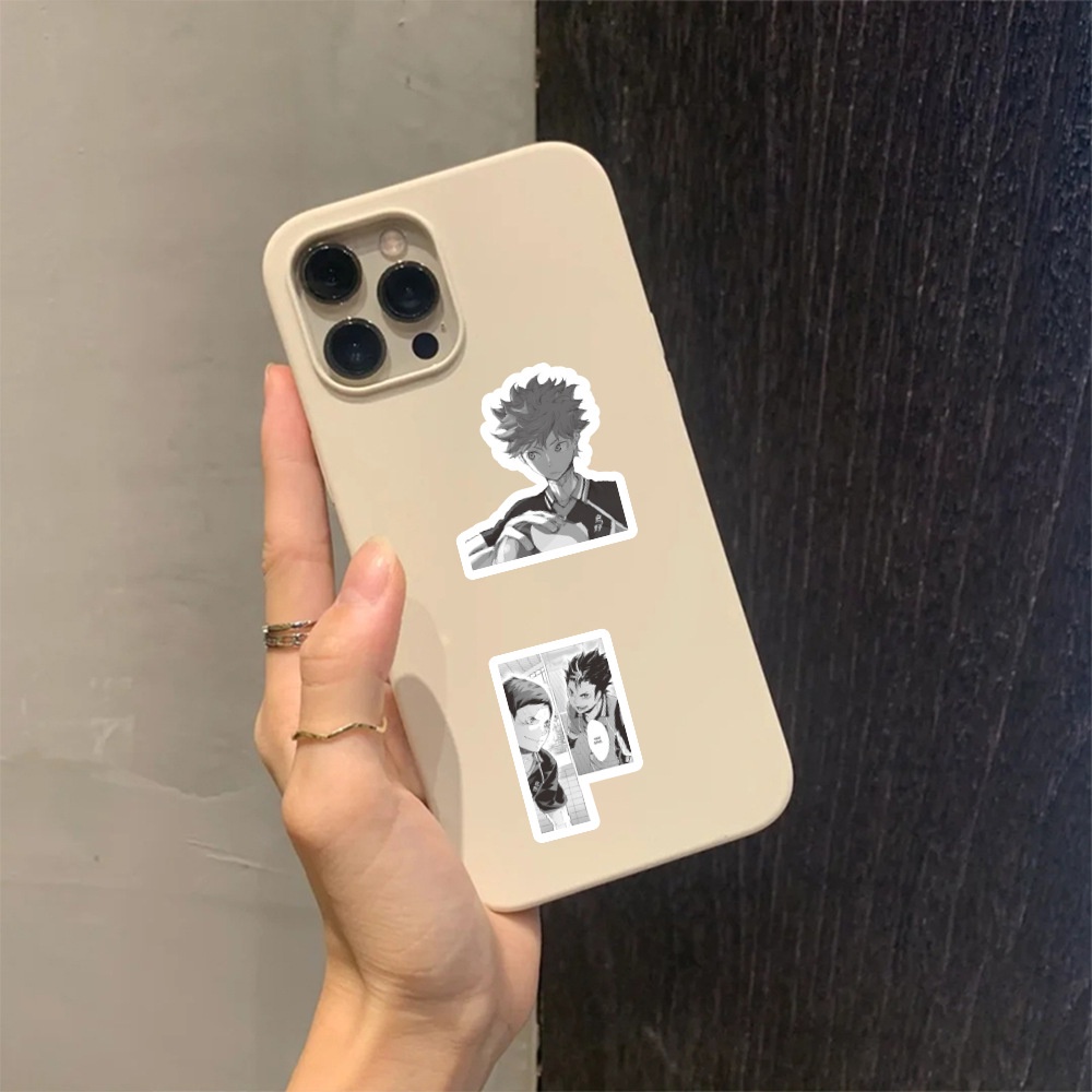 Bộ 100 Nhân Vật anime haikyuu!!! Đen Sticker graffiti Dán Trang Trí Mũ Bảo Hiểm Xe Đạp