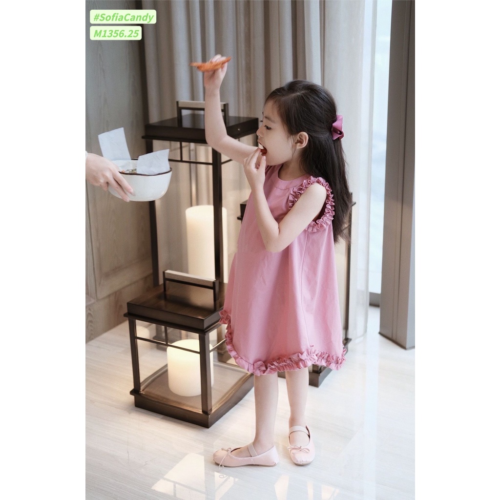 Đầm Hồng Trơn Bé Gái 10-40kg - Nụ Nọng Kids