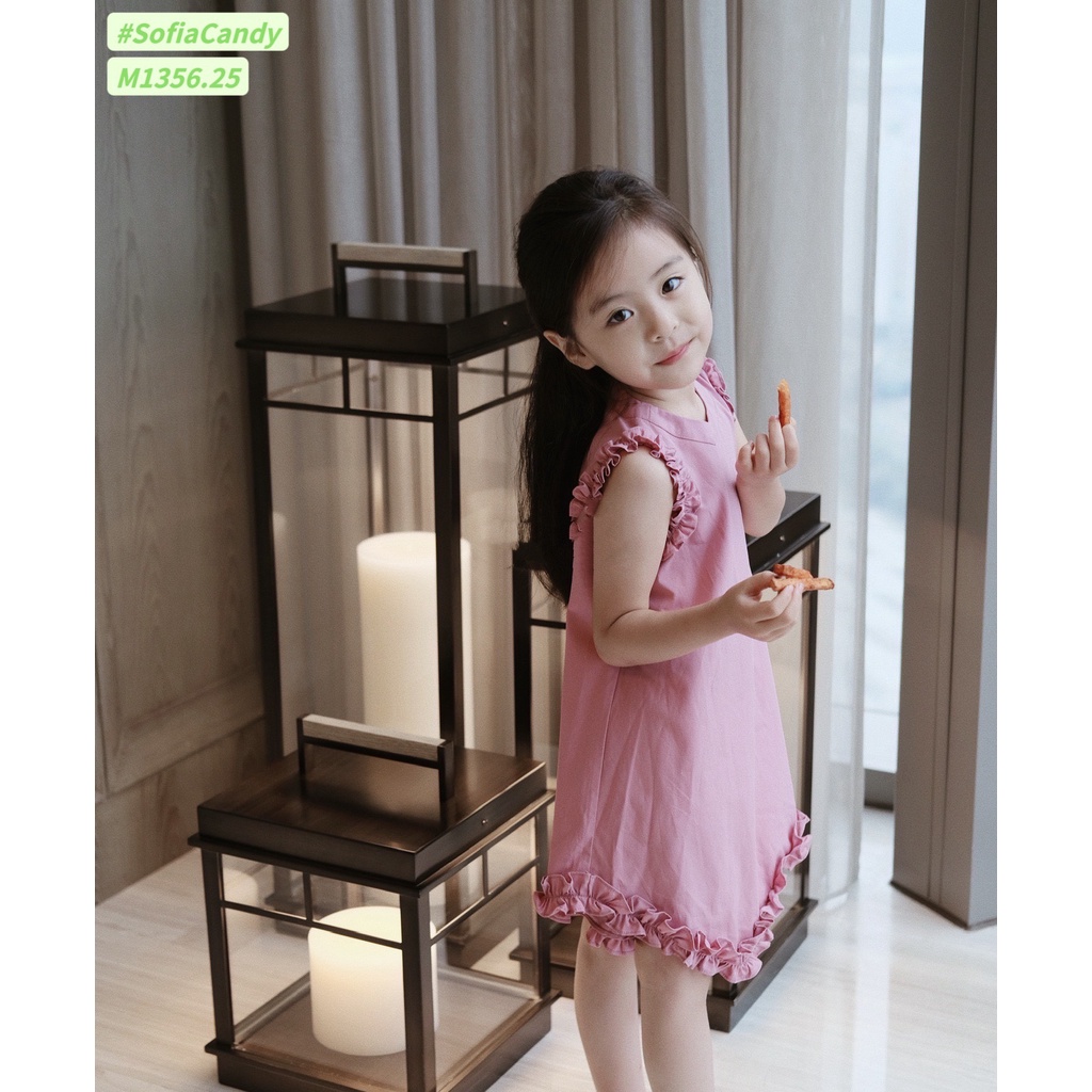 Đầm Hồng Trơn Bé Gái 10-40kg - Nụ Nọng Kids