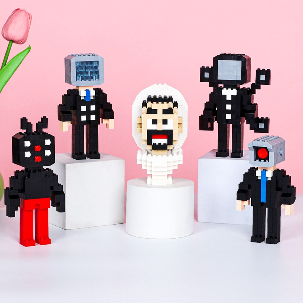 Skibidi Bộ Đồ Chơi Xếp Hình toilet man Độc Đáo Cho Bé