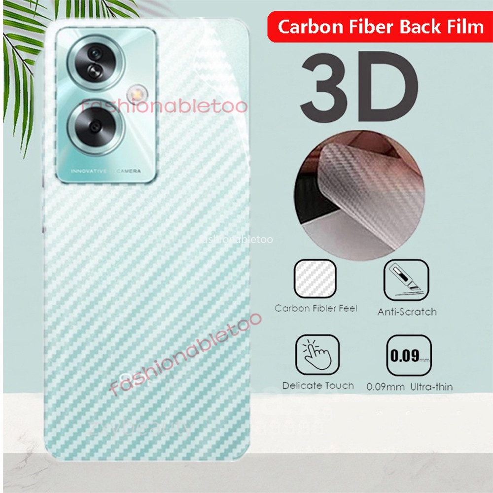 Phim Dán Bảo Vệ Mặt Sau Bằng Sợi carbon Trong Suốt Chống Trầy Cho oppo a79 a 79 oppoa79 5g 2023