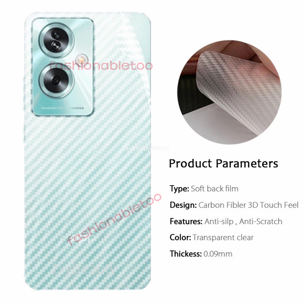 Phim Dán Bảo Vệ Mặt Sau Bằng Sợi carbon Trong Suốt Chống Trầy Cho oppo a79 a 79 oppoa79 5g 2023