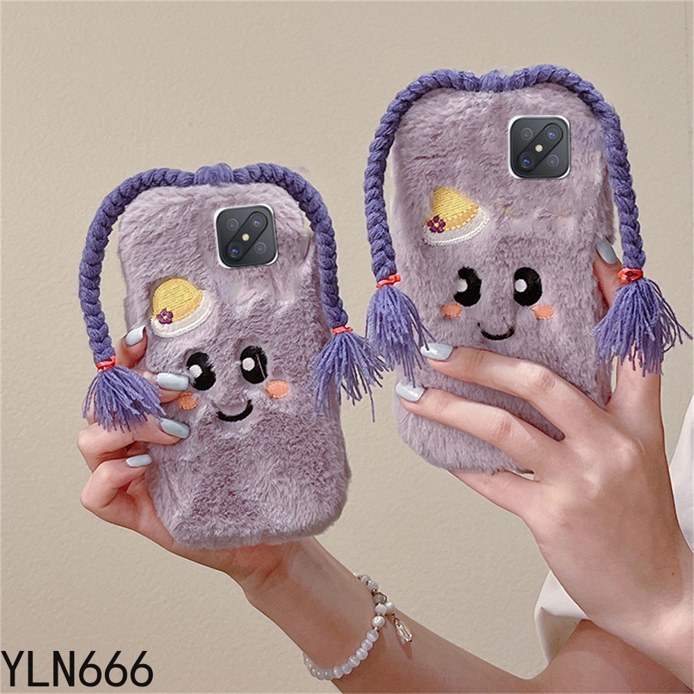 Ôp Điện Thoại Phủ Lông Hình Cá Mập Nhỏ Dễ Thương Cho samsung a50s a30 a33 a42 a20 a82 a41 a73 a32 a21s a10s a50s m42 Ốp