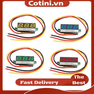 Vôn kế mini kỹ thuật số không dây mini DC 0-100V có màn hình LED 0.28 inch