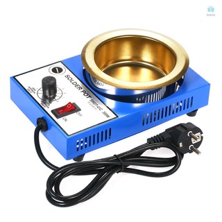 Mini Lead Free Soldering Pot Titanium Coating Stainless Steel Solder Pot Compact Temperature Adjustable Solder Bath for Welding and Soldering