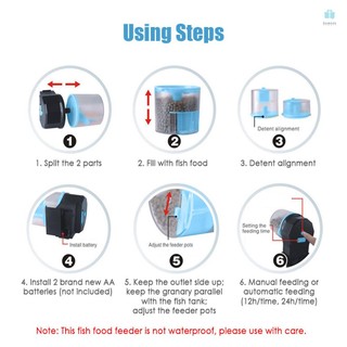 Adjustable Electric Fish Feeder Timer for Aquariums - Automatic Feeding