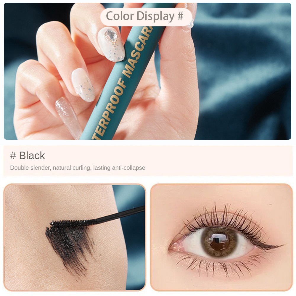 Mascara Trang điểm Màu đen Tự Nhiên Mascara Dán Nhẹ Mascara Trang điểm Mắt Mascara Nhúng Tốt Mascara Dài Không Phai Mascara Dồi Dào Tự Nhiên Mascara Chống Mồ Hôi, Mỹ   Dễ Thương