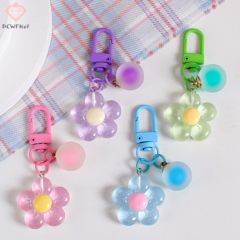 Phụ Kiện Móc Khóa / Túi Xách / Tai Nghe Hình Hoa Màu Ngọt Ngào Thời Trang Mới