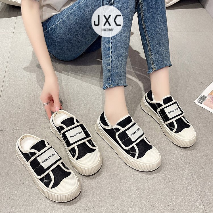Giày Lười Canvas Đế Dày Phong Cách Preppy Phong Cách Mới