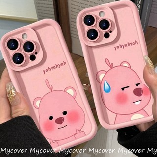 Vỏ kết hợp Little Beaver dễ thương cho iPhone 11 15 12 13 14 Pro Max X Xr Xs 8 7 6 Plus SE 2020 Vỏ điện thoại Thiết kế ống kính thang Silicon bảo vệ Mặt sau mềm chống sốc