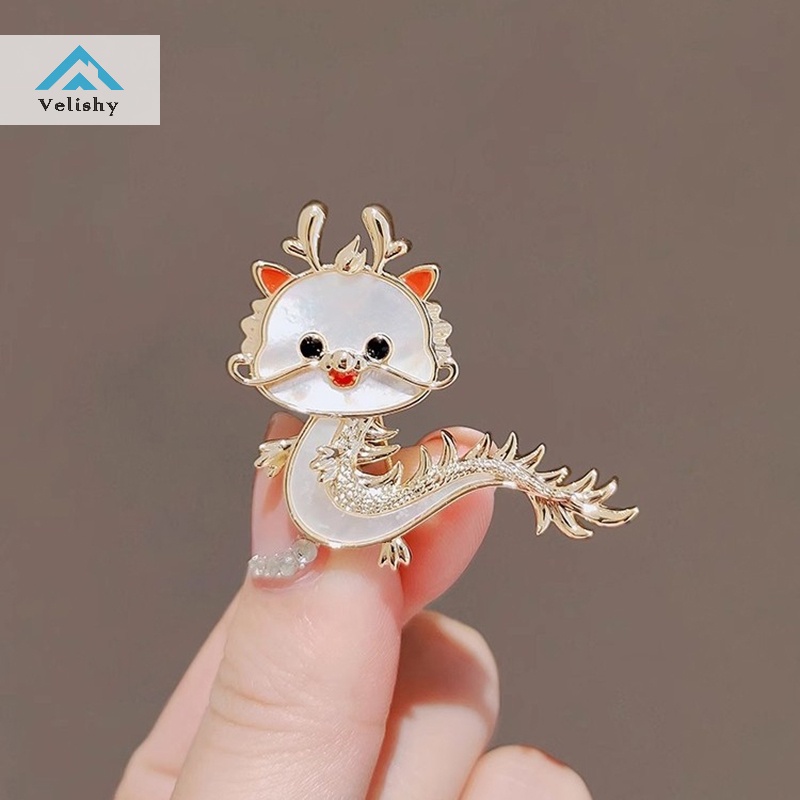 Velishy Ghim Cài Áo Hình Rồng Trung Hoa Dễ Thương