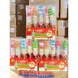 Kẹo bông marshmallow hình noel kẹo dẻo xiên noel đáng yêu