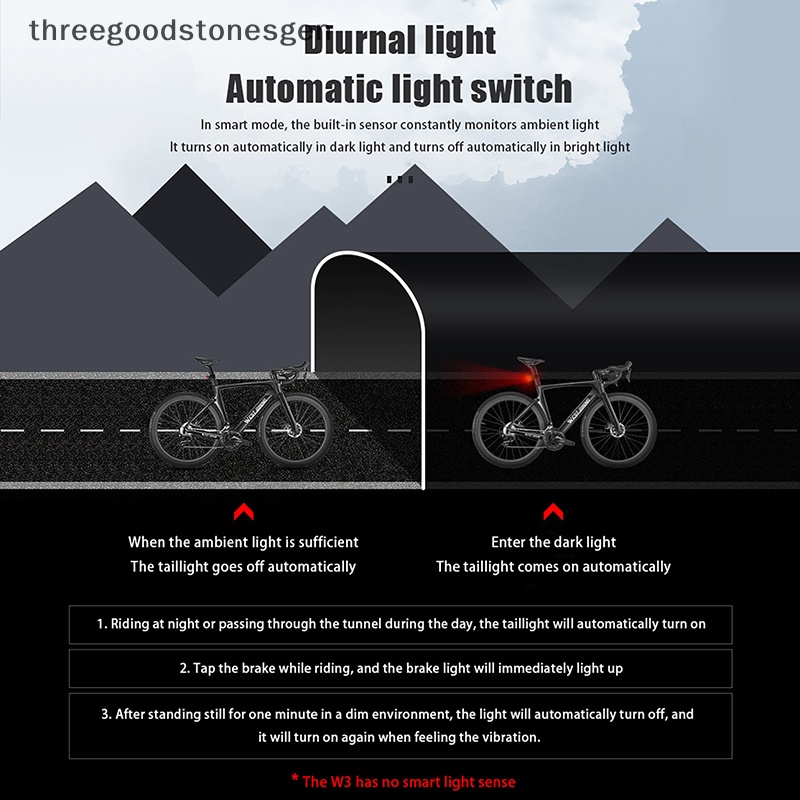 Đèn Hậu Cảm Biến Thông Minh Màu Đỏ Sáng Loại c Chống Thấm Nước ip65 Cho Xe Đạp tss