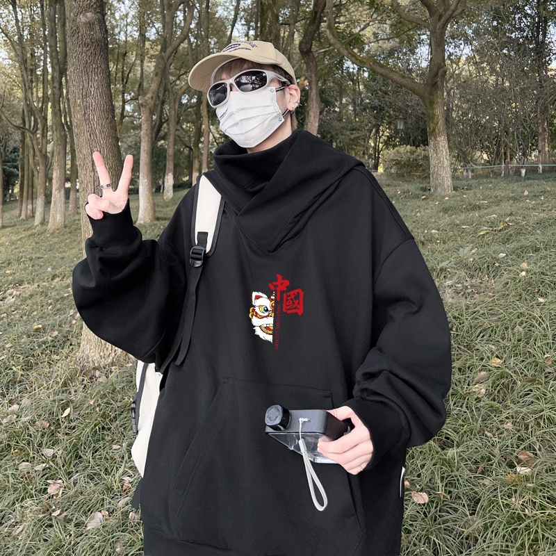 Áo Hoodie cotton Dày Dáng Rộng Thời Trang Cao Cấp Cho Nam Nữ