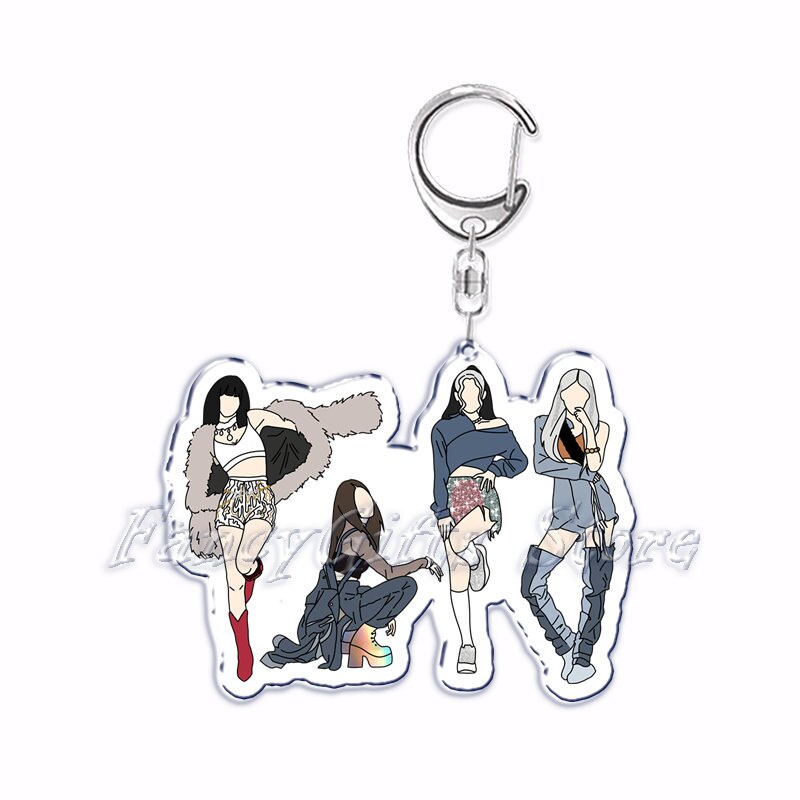 Móc khoá Popular Korean Fashion Kpop Girls Band IDOL KPOP Blackpink LÍA ROSE JENNIE JISOO phụ kiện trang trí dễ thương