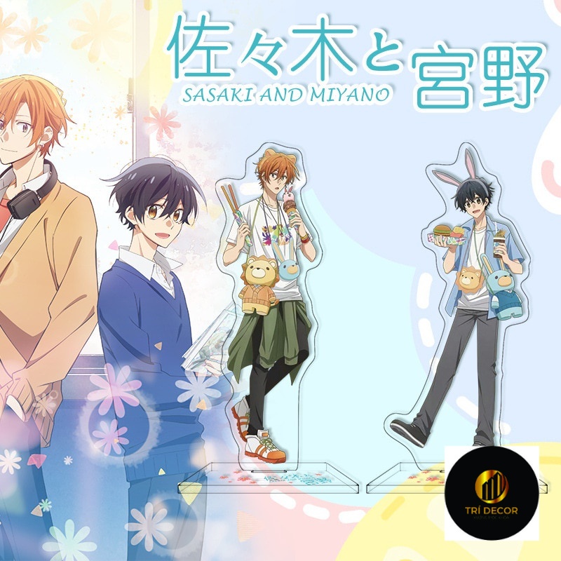 Mô hình Standee Cute BL Anime Sasaki to Miyano Series Miyano Yoshikazu Sasaki Shumei mica trong anim
