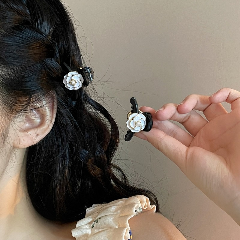 Kẹp Tóc Hình Hoa Trà Trắng Xinh Xắn Cho Bé Gái