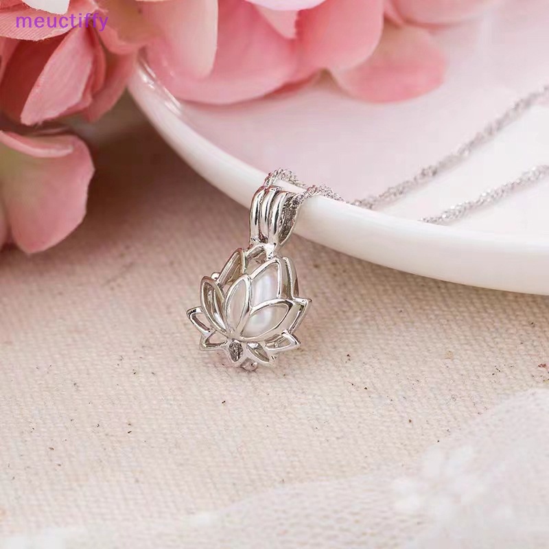 Meuctiffy Dạ Quang Phát Sáng Trong Bóng Tối Mặt Trăng Hoa Sen Hình Mặt Dây Chuyền Vòng Cổ Dành Cho Nữ Yoga Cầu Nguyện Phật Giáo Trang Sức VM