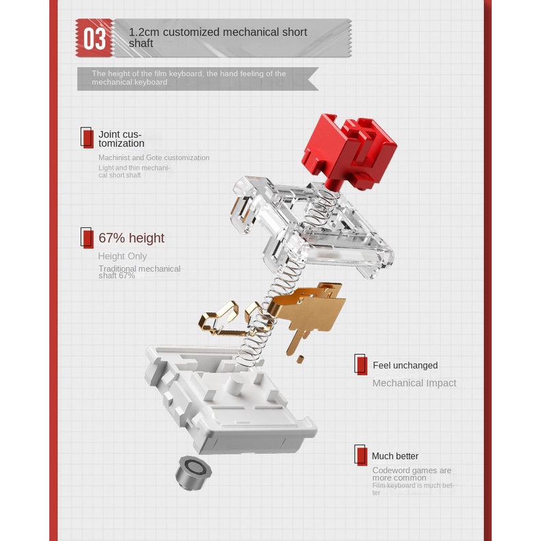 Machenike Air50 wired/wireless/Bluetooth 84 key Hot Plug keyboard