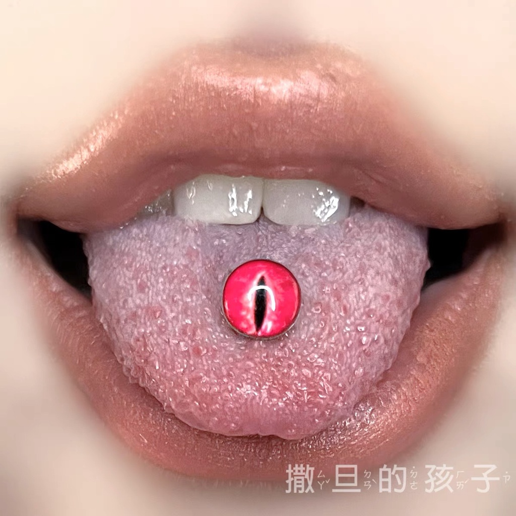 Nhẫn Thép Titan Đeo Lưỡi / Lưỡi / Lưỡi / Lưỡi / Móng Tay hot girl Cá Tính