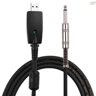 ♬|Dây Cáp Kết Nối Đàn guitar usb male Sang pc usb 6.35mm mono