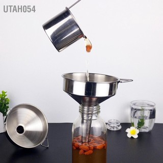 Utah054 Phễu bằng thép không gỉ nhà bếp dày để chuyển thành phần khô dạng lỏng