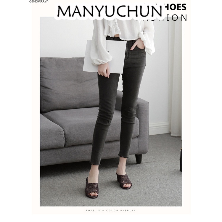 MANYUCHUN  dép nữ Dép xăng đan đế xuồng cao gót sandal nữ 2023 thời trang  Unique Chất lượng cao Thanh lịch Đẹp X0101617 36Z230909