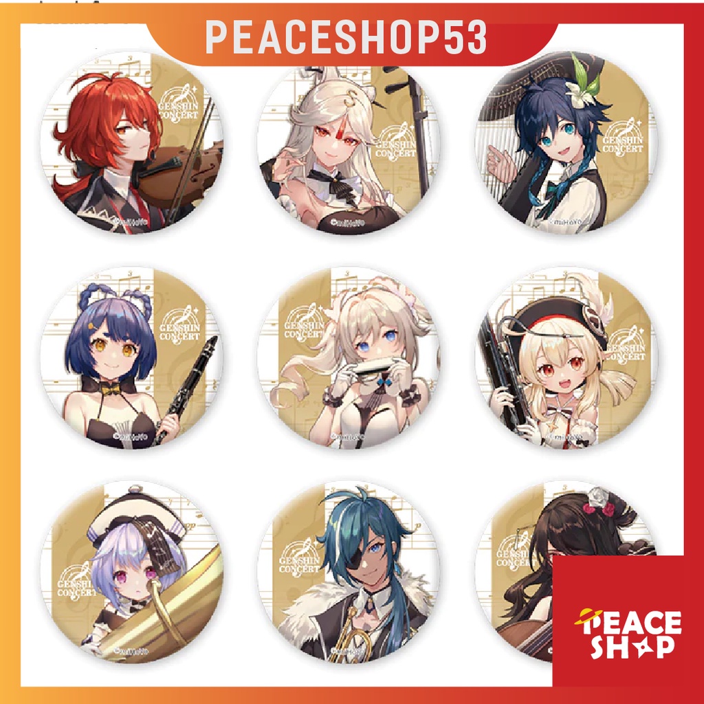 Huy hiệu Genshin Impact Lấp Lánh Huy Hiệu Game Genshin Impact Phụ Kiện Anime Manga Ver 2 HH25