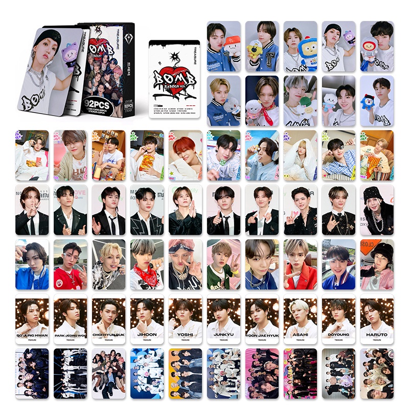 Treasure album B.O.M.B Photocard Lomo Card Postcard Stickers 92pcs/box