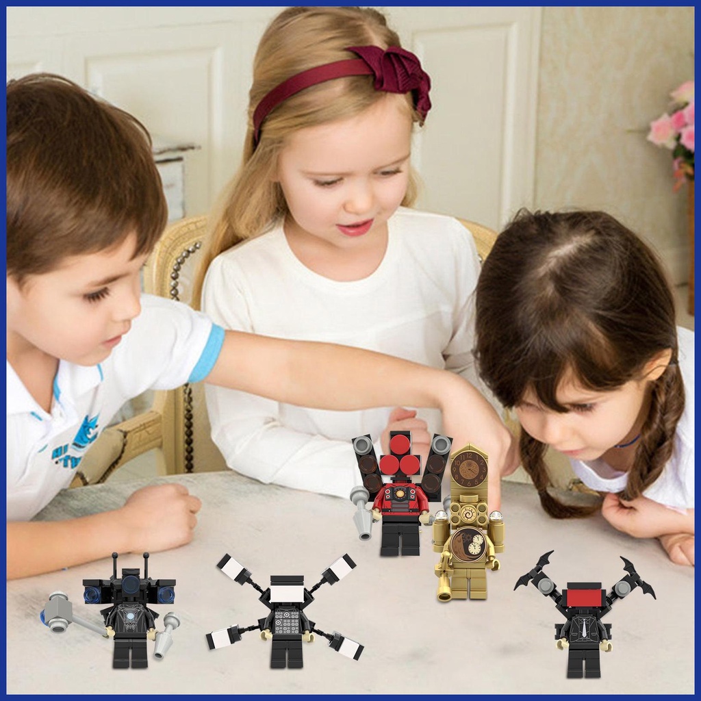 Bộ Đồ Chơi Lắp Ráp Mô Hình toilet man 3d diy Có Thể Tái Sử Dụng