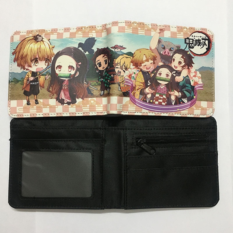 Ví Da Ngắn 12x10cm In Họa Tiết Hoạt Hình demon slayer kimetsu no yaiba tanjiro kamado
