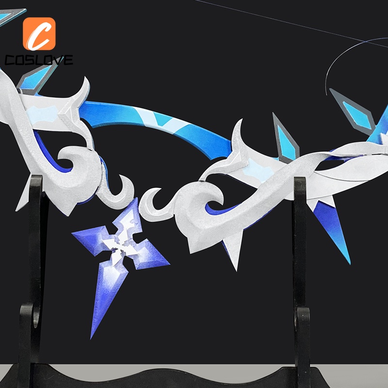 Genshin Bộ Đồ Hóa Trang Ngôi Sao Bắc Cực Bằng pvc + Mặt Gỗ Màu Xanh Dương Cho Tiệc halloween