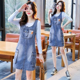 Đầm yếm denim thời trang mùa hè dành cho nữ