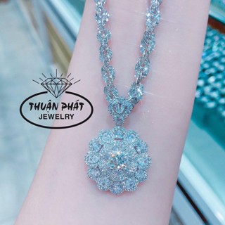  Dây Chuyền Xoắn Tròn 6 Li Với Mặt Hoa Mai Trang Sức Bạc Xi Kim M089 