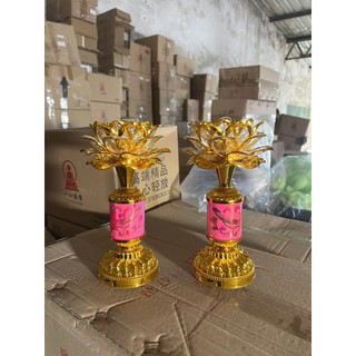 Đèn thờ hoa sen kích thước lớn cao 26cm sử dụng mạch LED cao cấp, đèn bàn thờ Phật