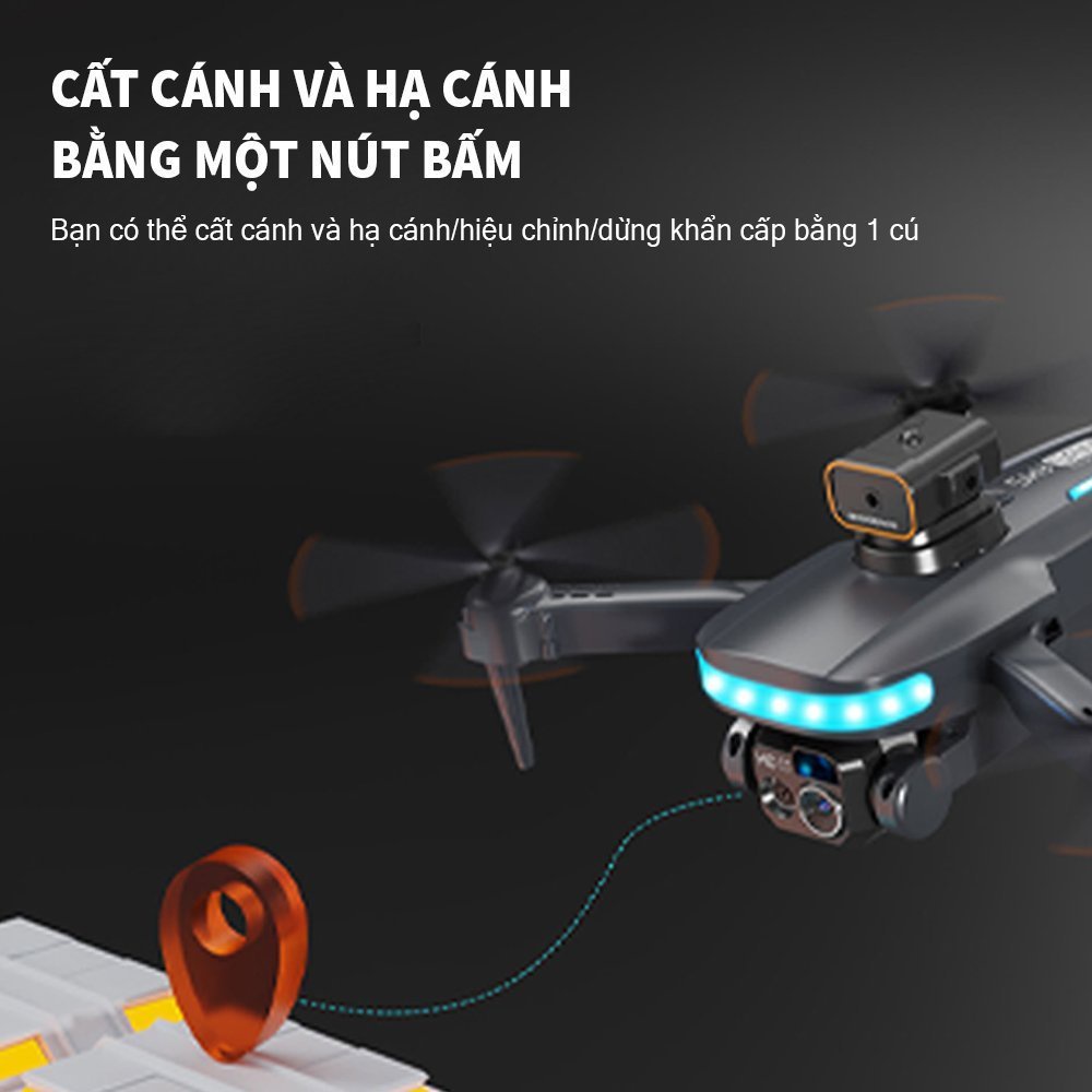 Flycam máy bay điều khiển từ xa, Flycam mini P14 dung lượng pin 1800 mAh, camera kép HD góc rộng 120 độ GD518 | BigBuy360 - bigbuy360.vn