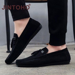 Jintoho Giày Lười Da Lộn Thời Trang Cho Nam