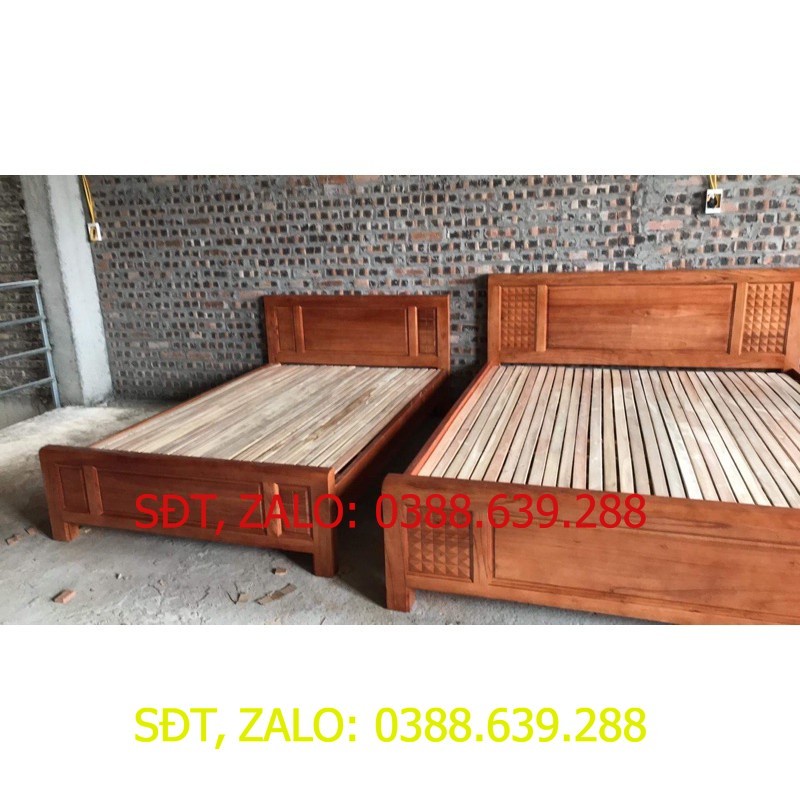 giường ngủ gỗ xoan ta 1m2x1m9