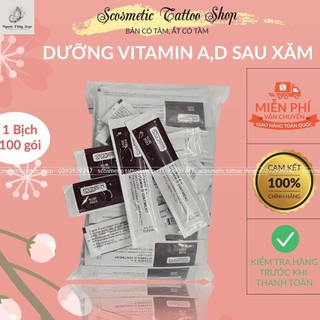 Dưỡng ẩm vitamin ad gói tái tạo môi mày sau xăm kích bong da nhanh, phục hồi-1 Bịch 100 Gói