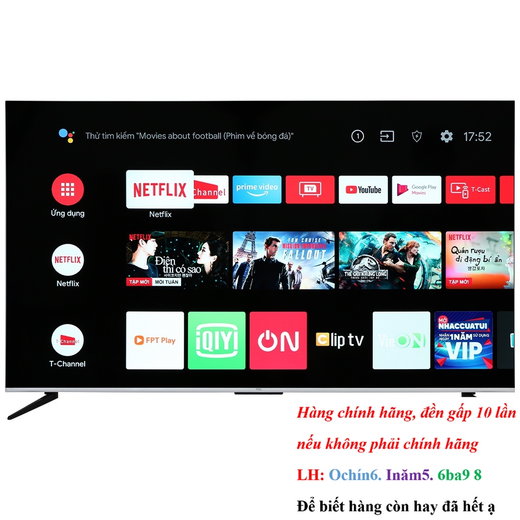 [HÃNG] Android Tivi TCL 65P737 4K 65 inch
