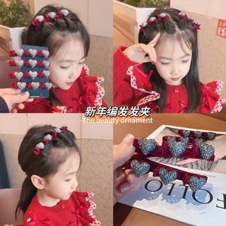 Kẹp tóc hình trái tim đính đá lấp lánh phong cách mới