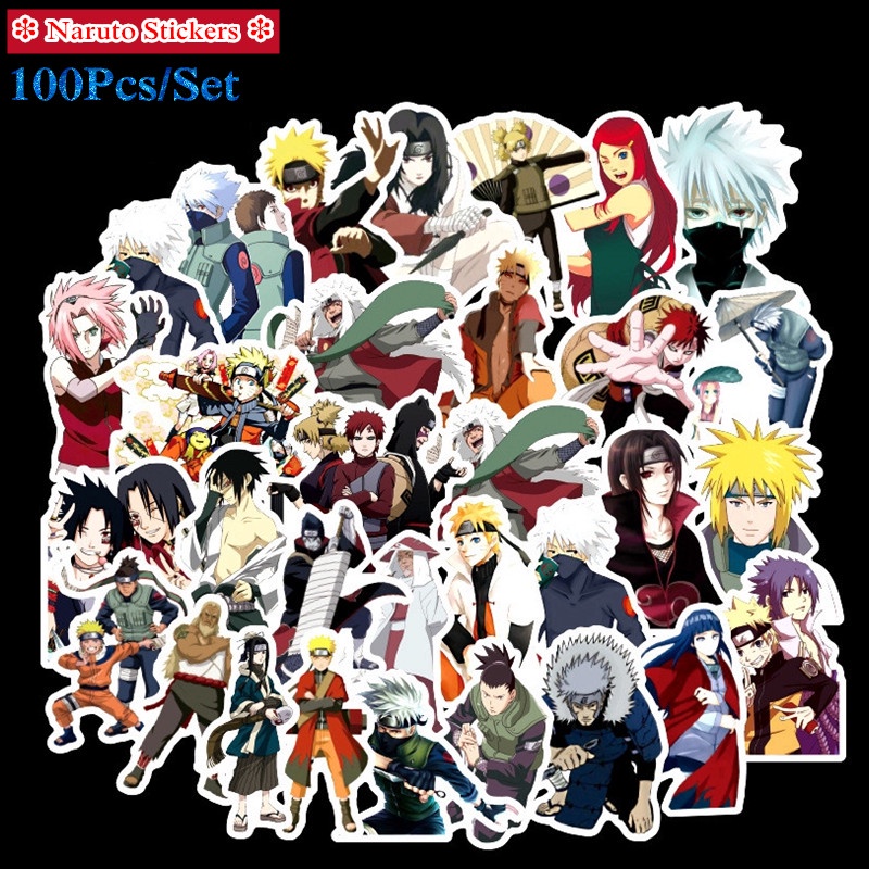 100Pcs/Set ❉ Naruto Stickers ❉ Waterproof DIY Fashion Doodle Decals Stickers