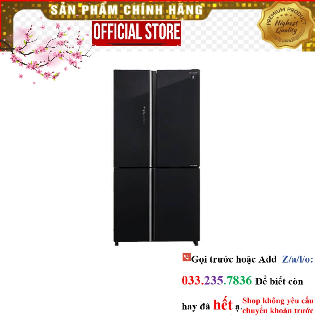 SALE> Tủ lạnh Sharp Inverter 572 lít SJ-FXP640VG-BK Màu đen <