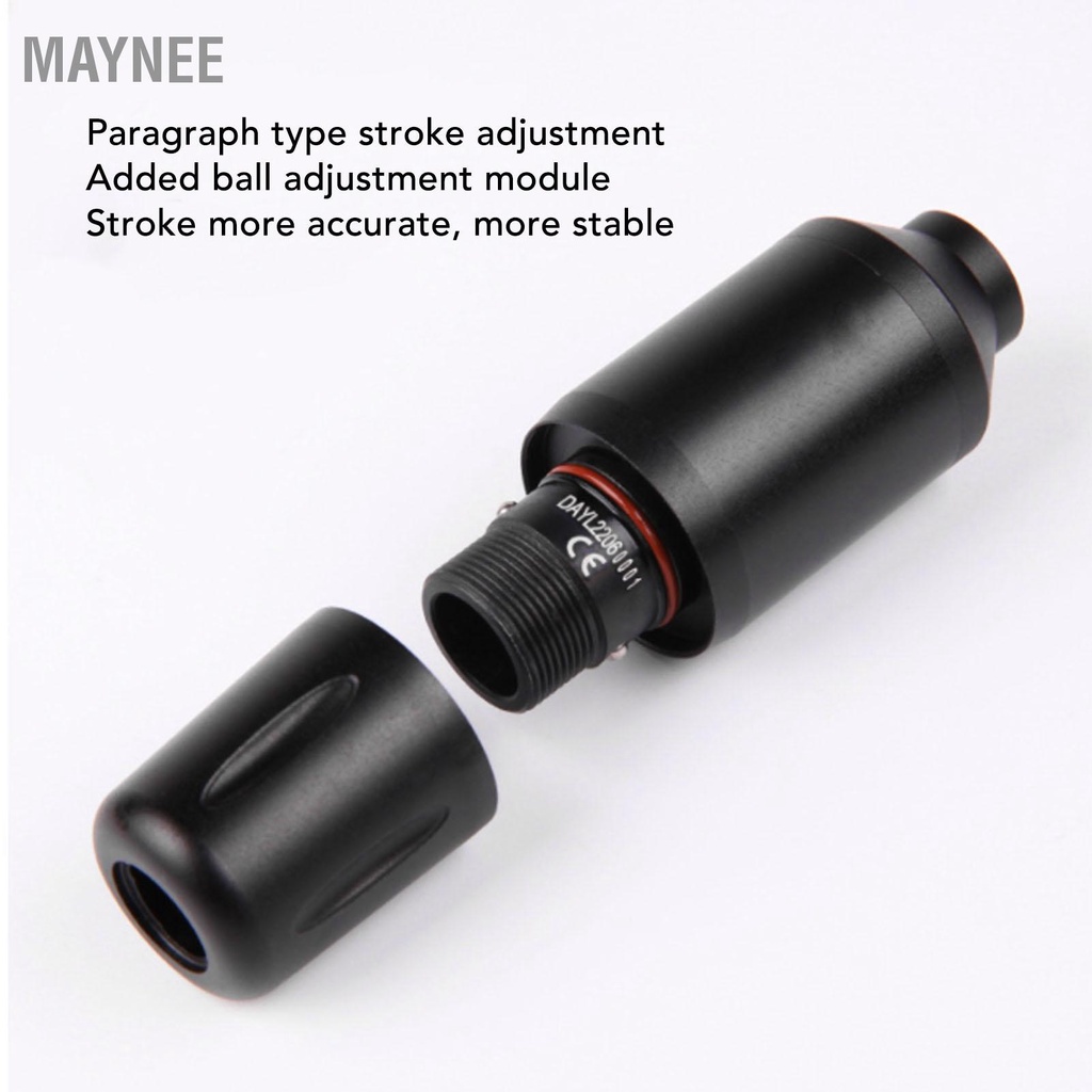 Maynee Máy Xăm Bút Hợp Kim Nhôm Xoay Ngắn Đầu Nối RCA Có Hình Kẹp Dây snowa