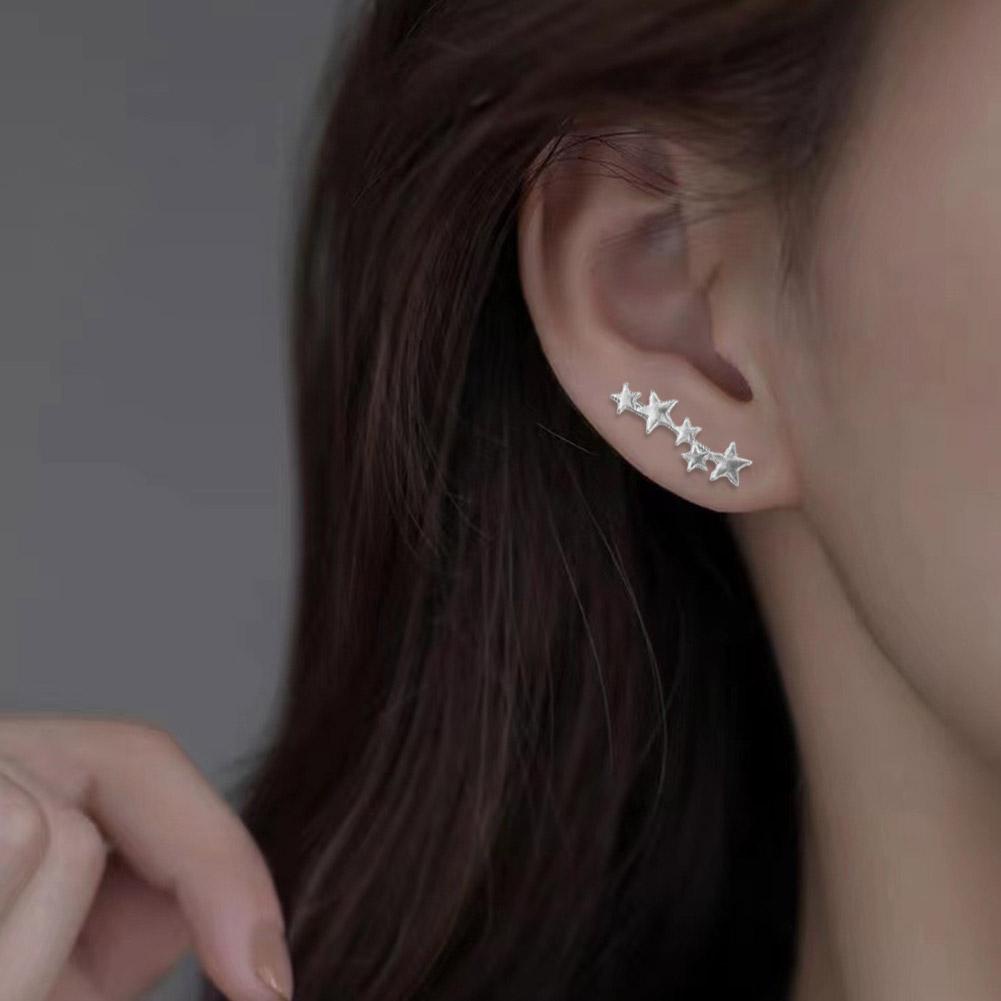 Bông Tai Hình Ngôi Sao / Mặt Trăng mini Lấp Lánh Thời Trang Cho Nữ k8i7