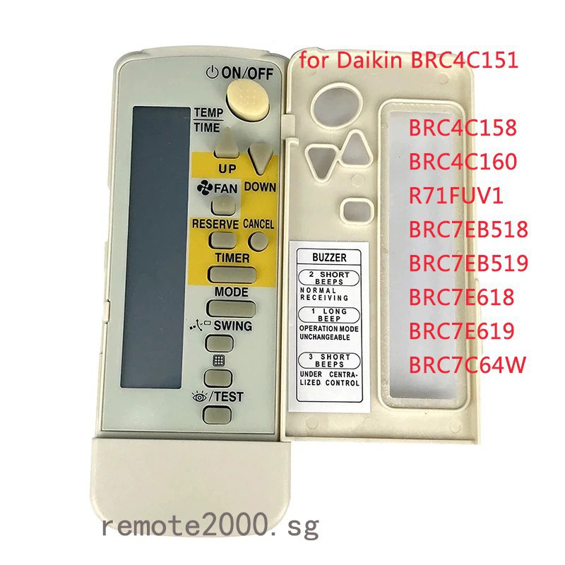 Điều khiển từ xa điều hòa cho Daikin BRC4C151 BRC4C158 BRC4C160 R71FUV1 BRC7EB518 BRC7EB519 BRC7E618