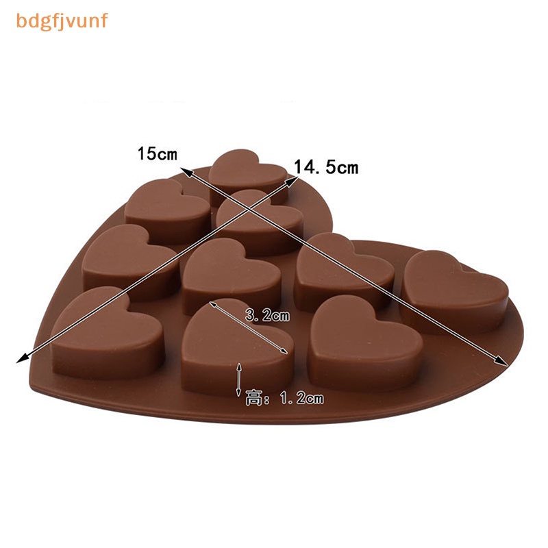Khuôn Silicon Làm Đá / chocolate Hình Trái Tim 15 / 10 Ngăn diy vn