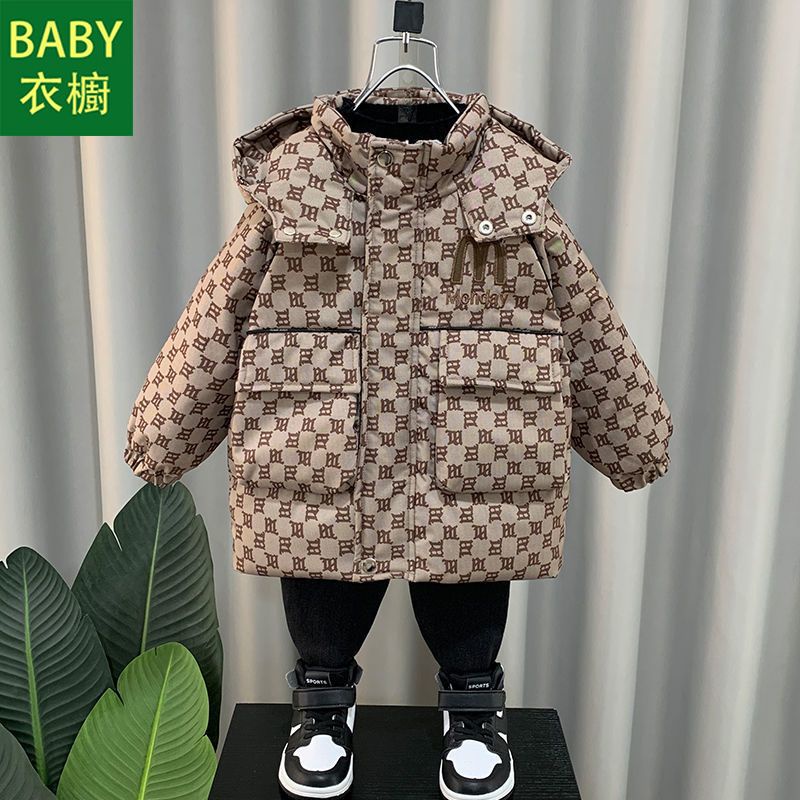 Áo Khoác Đệm cotton Lót Lông Cừu Dày Phong Cách Mới 2023 Cho Bé Trai